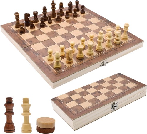 Schachspiel holz hochwertig 3 - holz,