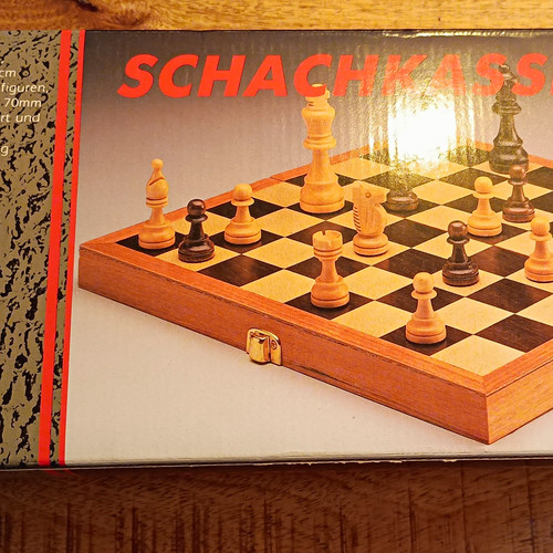 Holz schachspiel koffer - holz, im
