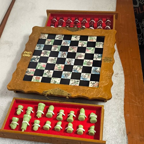 Klappbares holz schachspiel - klappbares, im