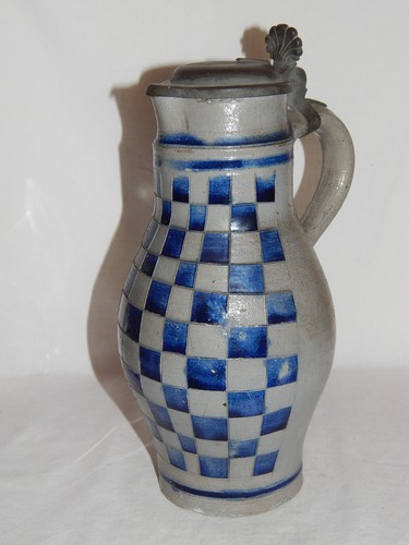 Krug mit zinndeckel - mit,