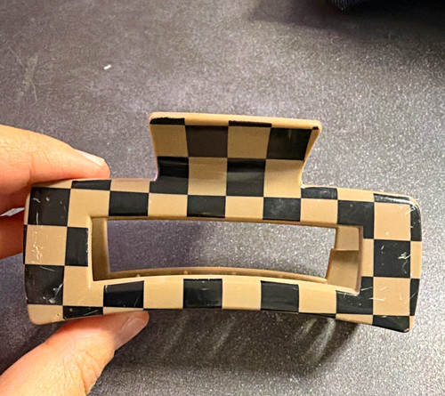 Rechteckige haarklemme mit - haarklemme,